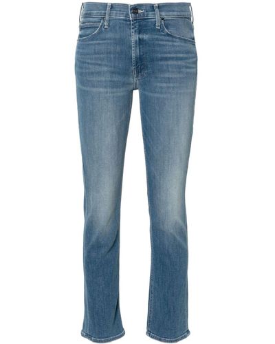 Mother Denim Straight Leg Jeans - Blue