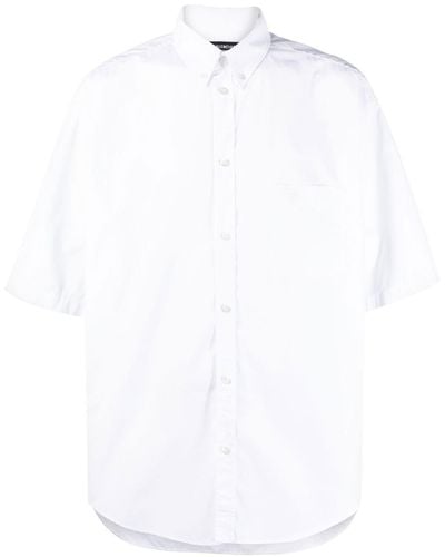 Balenciaga Short-sleeve Button-up Shirt - White