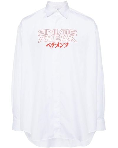 Vetements Anime Freak Cotton Shirt - White