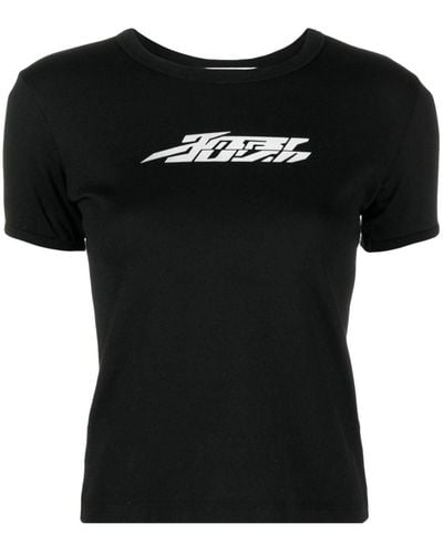 Ambush Reflective-logo Cotton T-shirt - Black