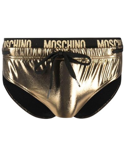 Moschino Logo-waistband Swimming Trunks - Black
