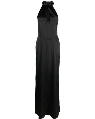 ROTATE BIRGER CHRISTENSEN Cut-out Halterneck Maxi Dress - Black