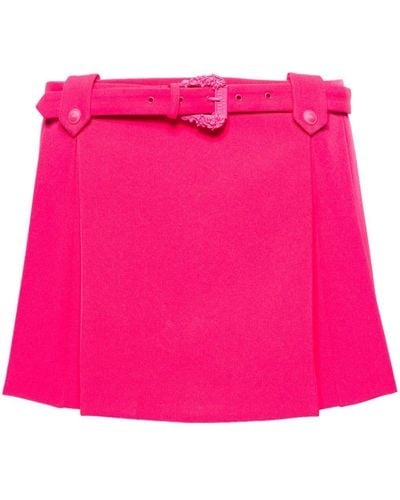 Versace Low-rise Pleated Miniskirt - Pink