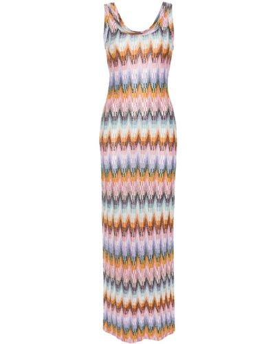 Missoni Zigzag-pattern maxi dress - Weiß