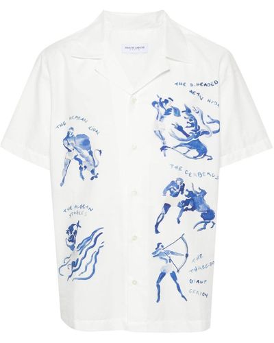 Maison Labiche Camisa Morney con estampado Hercules - Azul