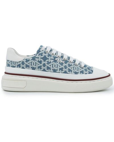 Bally Monogram-print Low-top Trainers - Blue