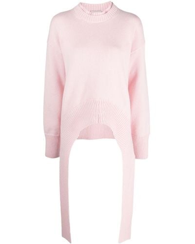 Mrz Crew-neck Wool-cashmere Blend Sweater - Pink
