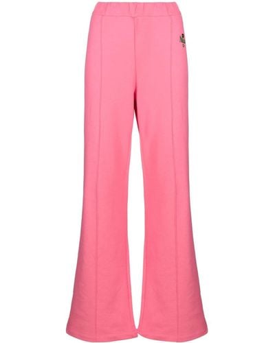 Chiara Ferragni Logo-embroidered Elasticated-waist Track Trousers - Pink