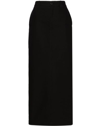Wardrobe NYC Drill Column Maxi Skirt - Zwart