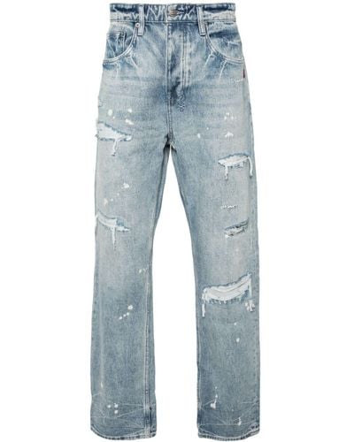 Ksubi Anti K Canal Street Mid-rise Straight-leg Jeans - Blue