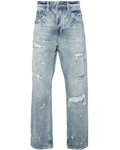 Ksubi Anti K Canal Street Mid-rise Straight-leg Jeans - Blue