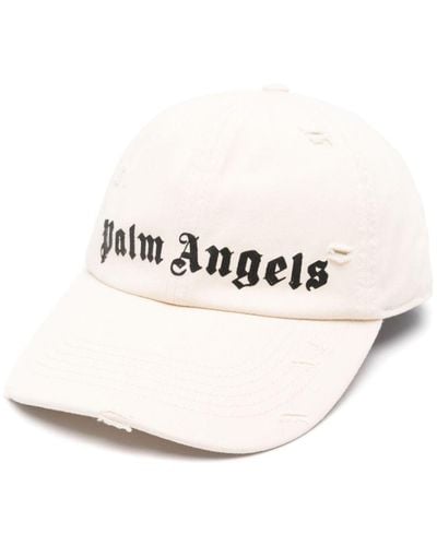 Palm Angels Logo-print Cotton Cap - Natural