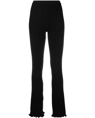 Rabanne Knitted Flared Pants - Black