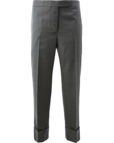 Thom Browne Cropped-Hose mit Bügelfalten - Grau