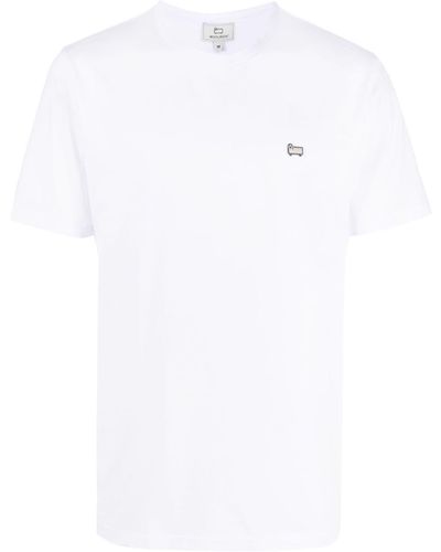 Woolrich Camiseta con aplique del logo - Blanco