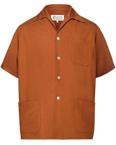 Maison Margiela Rayon Twill Shirt - Brown