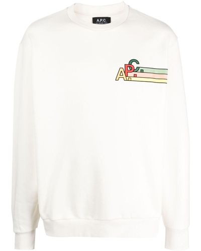 A.P.C. Spring Cotton Sweatshirt - White