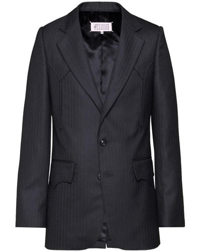 Maison Margiela Suit Sakko aus Wolle - Schwarz