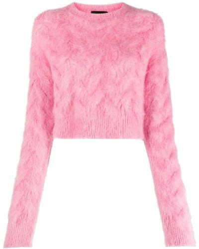 DSquared² Pullover mit gebürstetem Effekt - Pink