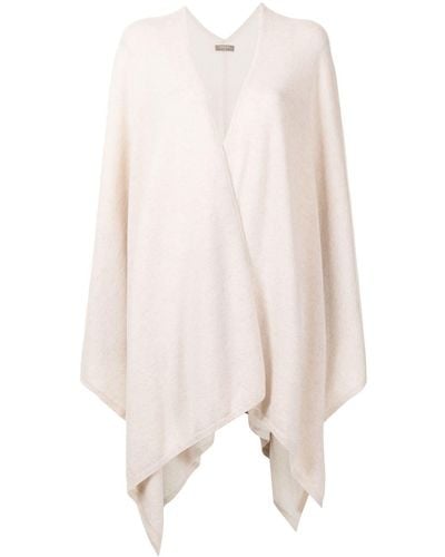 N.Peal Cashmere Knitted Cashmere Cape - Brown