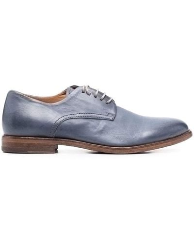 Moma Faded Leather Brogues - Grey
