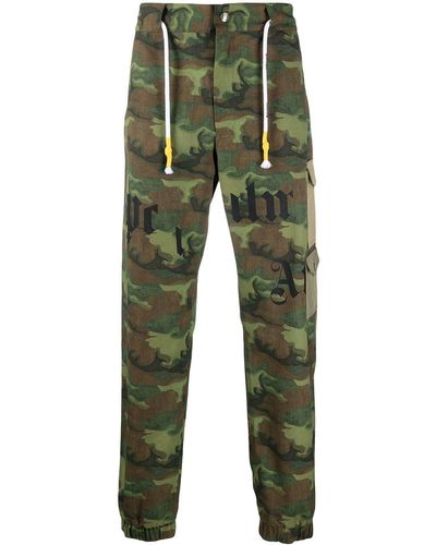 Palm Angels Camouflage-print Cargo Pants - Green