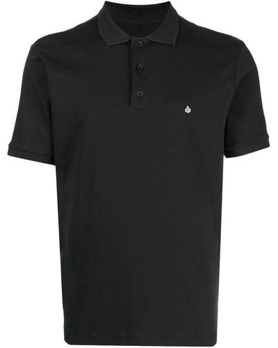 Rag & Bone Logo-embroidered Cotton Polo Shirt - Black