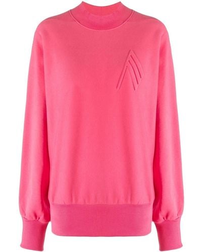 The Attico Embroidered-motif Sweatshirt - Pink