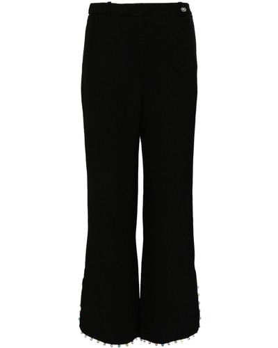 Ports 1961 Slim-cut Floral Trousers - Black