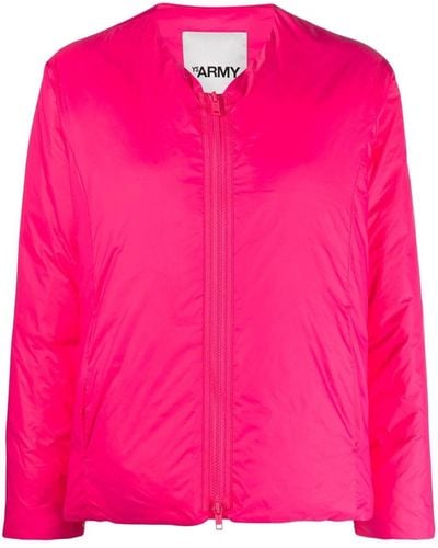 Yves Salomon ジップアップ パデッドジャケット - ピンク