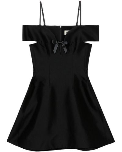 ShuShu/Tong Bow-Detail Off-Shoulder Minidress - Black