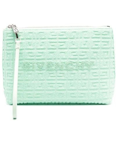 Givenchy 4g Towelling-finish Clutch - Green