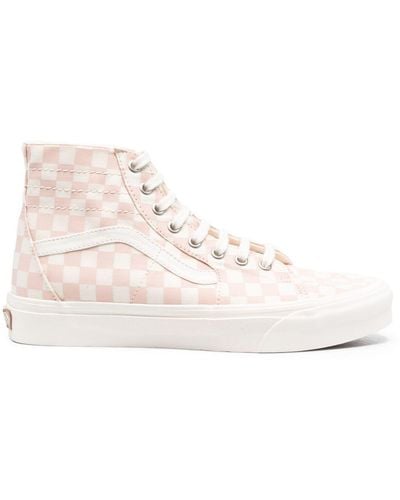Vans Sk8-hi Checkerboard-print Sneakers - Natural