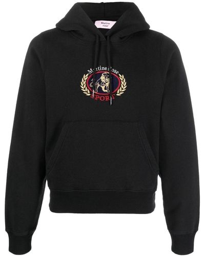 Martine Rose Hoodie à logo brodé - Noir