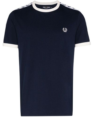 Fred Perry T-shirt Met Logo - Blauw