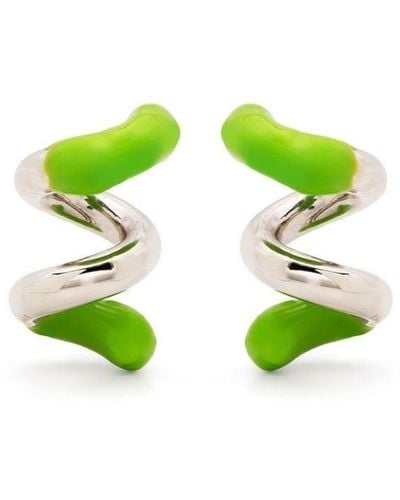 Sunnei Boucles d'oreilles à design colour block - Vert