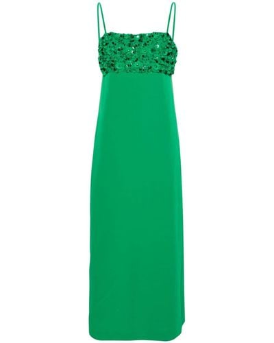 P.A.R.O.S.H. Sequin-embellished Column Dress - Green