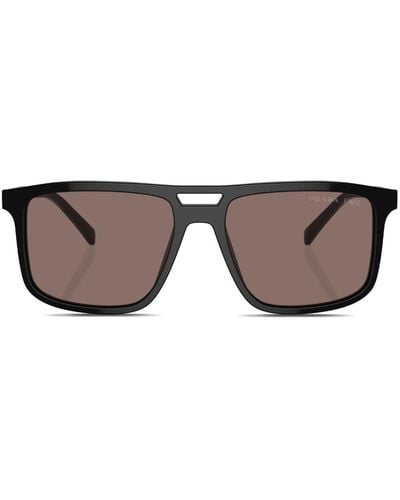 Prada Prada Pr A22s Aviator Frame Sunglasses - Brown
