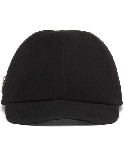 Prada Logo Baseball Cap - Men's - Wool Felt - Black