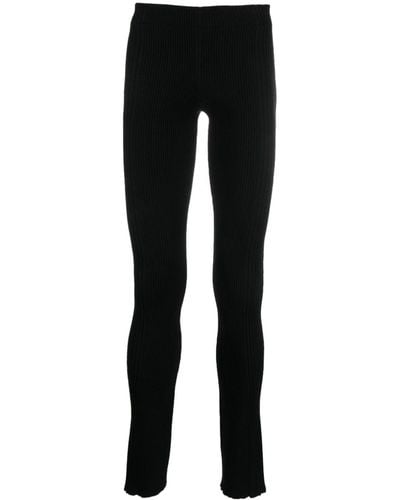 Barrow Low-rise Ribbed-knit Skinny Trousers - Black