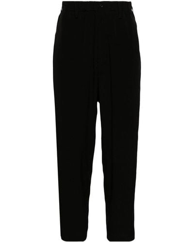 Yohji Yamamoto Drawstring Tapered Pants - Black