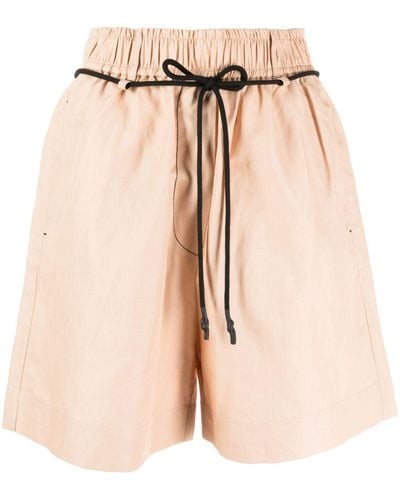 Lee Mathews High-Waist-Shorts mit Gürtel - Pink
