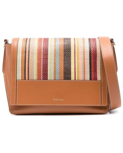 Paul Smith Signature Stripe Cross Body Bag - Brown