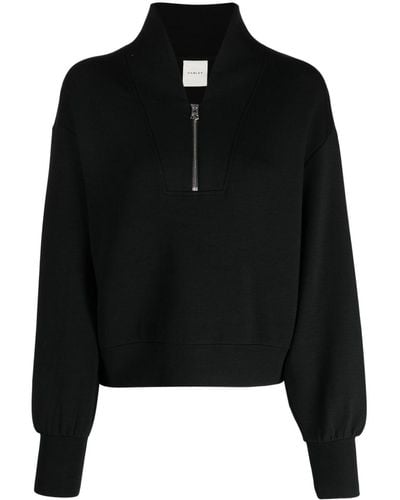 Varley Davidson Zipped Jersey Sweatshirt - Black