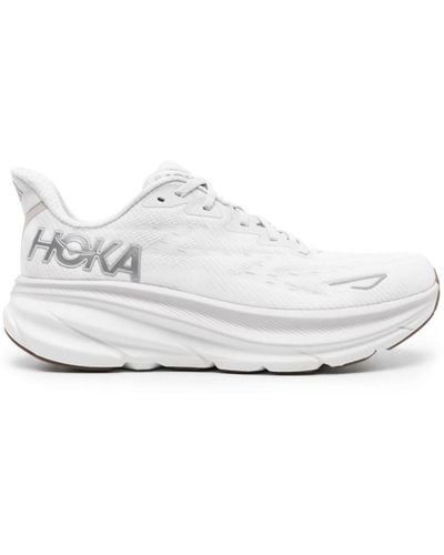 Hoka One One Clifton 9 lace-up sneakers - Blanco