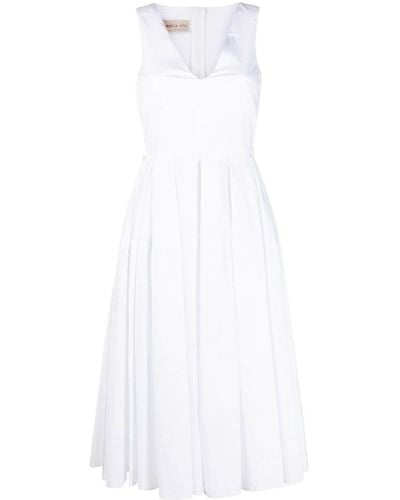 Blanca Vita V-neck Sleeveless Dress - White