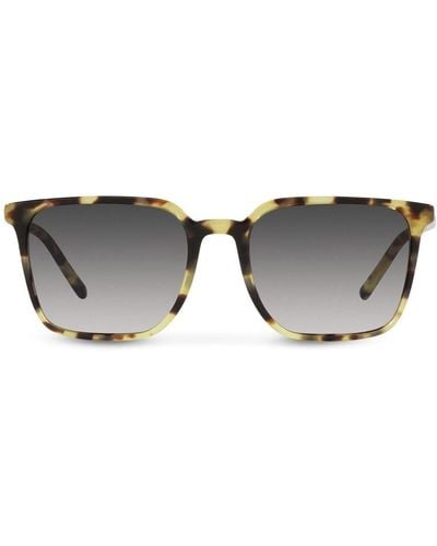 Dolce & Gabbana Eckige Sonnenbrille in Schildpattoptik - Grau