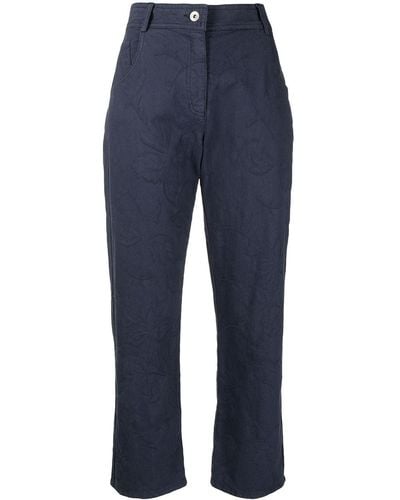 YMC Pantaloni con ricamo Geanie - Blu