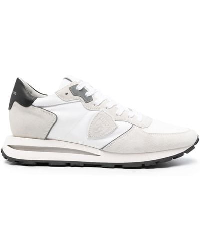 Philippe Model Panelled Lace-Up Trainers - White