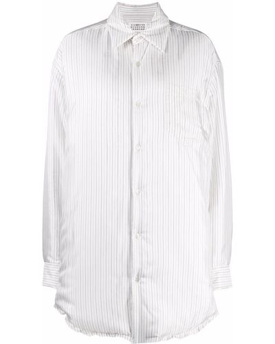 Maison Margiela Striped Button-up Shirt - White